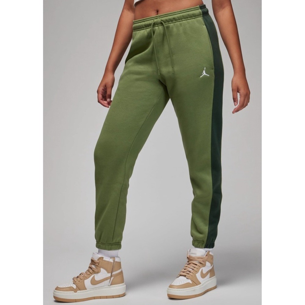 Jordan Women's Standard Fit Pants‎ Coupe Fitness Workout Sportswear Green Sz S